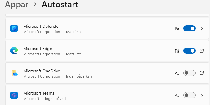 I windows 11 kan jag stänga av appar