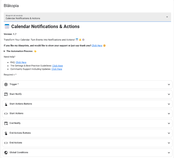 Skapa en händelse fråm kalender i Home Assistant