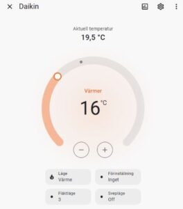 Climate Daikin in Home Assistant