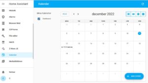 Bild på Kalender i Home Assistant