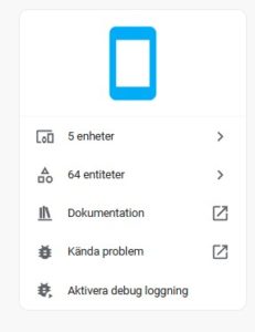 Mobil appen i Home Assistant