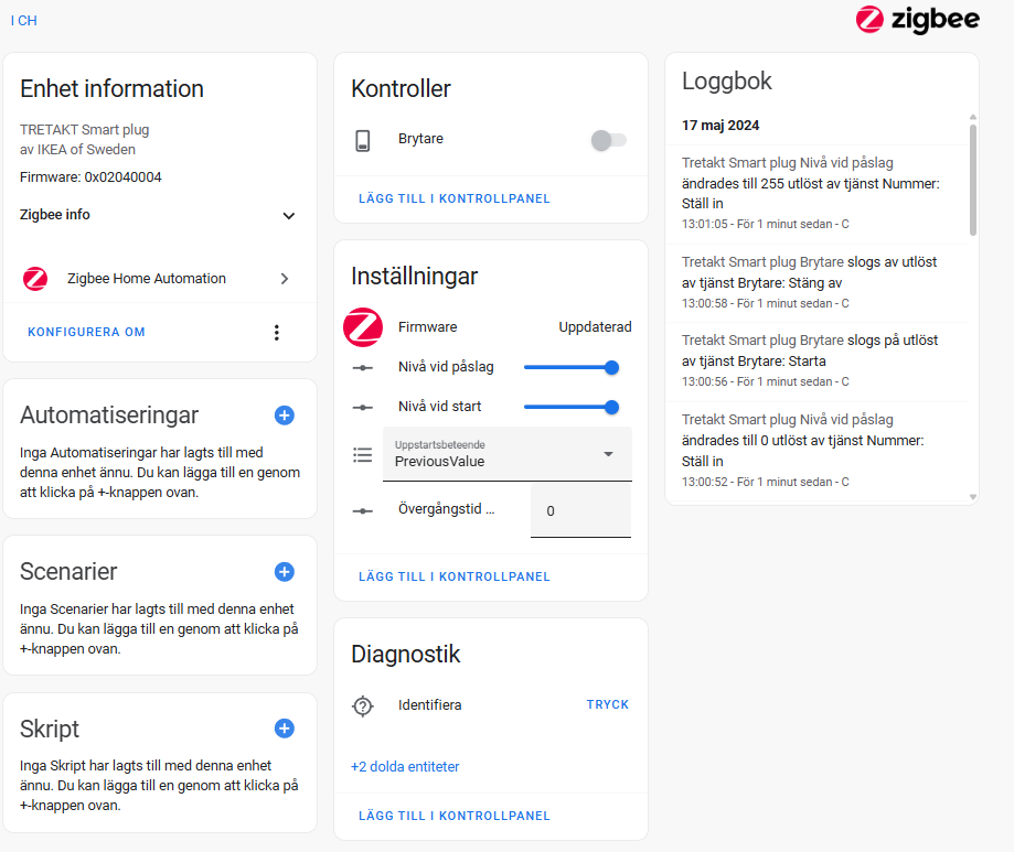 IKEA TRETAKT med Home Assistant Teknik i Hemmet