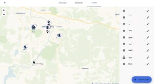 Karta i Home Assistant med zoner