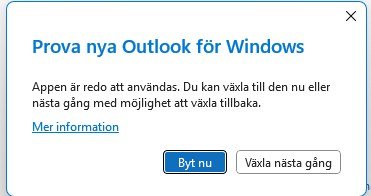 Prova nya outlook för Windows