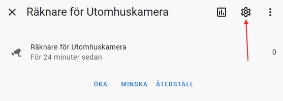 Hjälpare räknare i Home Assistant