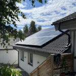 Solceller monterad på Villa
