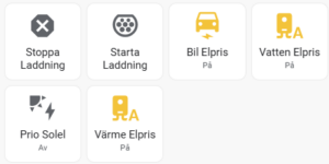 Knappar i Home Assistant Dashboard