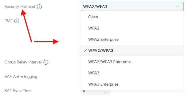 Säkerhet i Wifi nätverket med WPA3 och WPA2