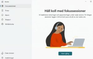 en bild på microsoft windows 11 klock app