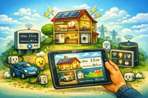 Bild som illustrerar hur jag mäter energiförbrukning i huset