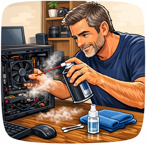 Bild som illustrerar hur jag städar datorn